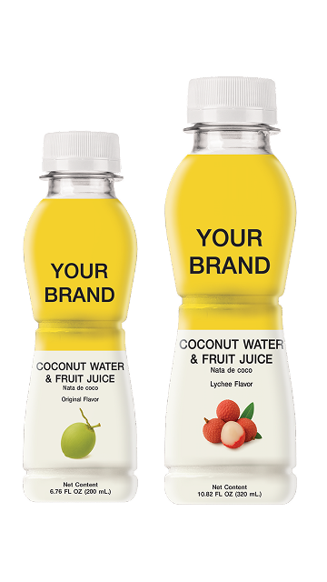 COCONUT WATER & FRUIT JUICE WITH NATA DE COCO 3 FLAVOR