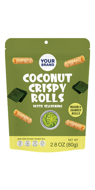 COCONUT CRISPY ROLLS WITH SEASONING