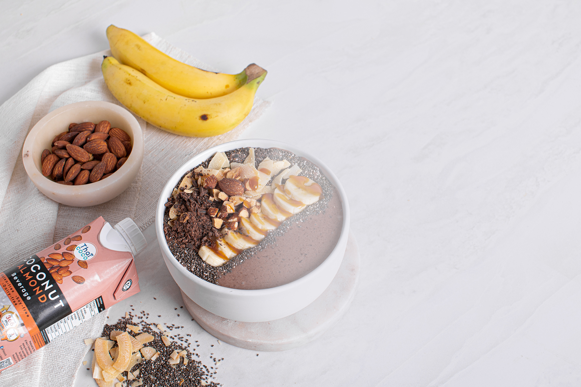 PEANUT CHOCO COCONUT SMOOTHIE BOWL